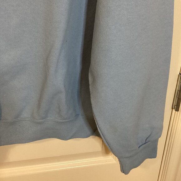 Jerzees Women's Christmas Light Blue Sweatshirt Size 2XL Penguin Snowmen - Picture 5 of 8